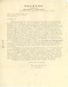 Letter from R. H. Harbert to W. E. B. Du Bois