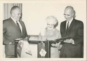 Harold D. Boutelle with his wife upon retiring
