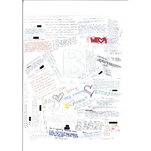Collage of Letters from Calabasas High School to Adrianne Haslet-Davis (California)