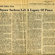 Squaw Sachem Left A Legacy of Peace
