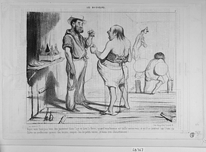 Voyez vous bourgeois, vous êtes justement dans l’âge et dans la force ; quand un homme est taillé comme vous et qu’il se soutient sur l’eau ça flatte un professeur prenez des leçons, coupez les de petits verres, et vous irez chouettement !