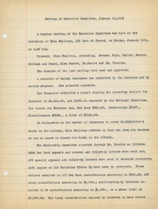 Meeting minutes of the Executive Committee of the Institute for Crippled and Disabled Men