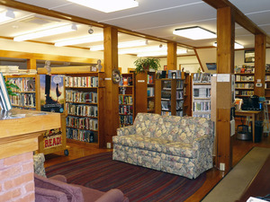 Rowe Town Library: interior view of seating area