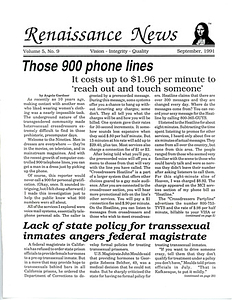 Renaissance News, Vol. 5 No. 9 (September 1991)