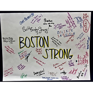 Boston Strong poster from the Copley Square Memorial