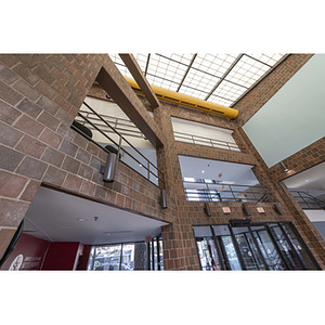 Harriet Tubman House atrium skylight from ground floor facing Columbus Avenue
