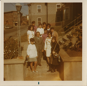 Maria de Lourdes Serpa (front, left) stands with group