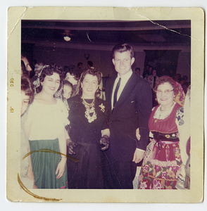 Portuguese American women with Edward M. Kennedy