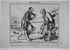 TROP DE POLITESSE. Tant que les chasseurs se demandent des nouvelles de leur santé les lièvres se portent à merveille.... (Aphorisme de St. Hubert).