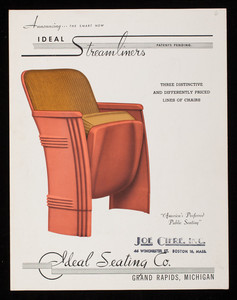 Announcing the smart new Ideal Streamliners, Ideal Seating Co., Grand Rapids, Michigan