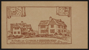 Trade card for Frank Chouteau Brown, architect, No. 9 Mt. Vernon Square, Boston, Mass., December 9, 1926