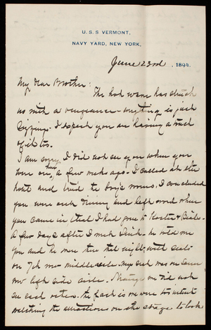 Admiral Silas Casey to Thomas Lincoln Casey, June 23, 1894