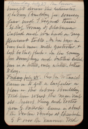 Thomas Lincoln Casey Notebook, May 1893-August 1893, 90, Thursday July 27