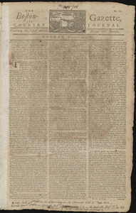 The Boston-Gazette, and Country Journal, 24 August 1767