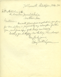 Letter from Benjamin Smith Lyman to the Publishers of the American Journal of Science