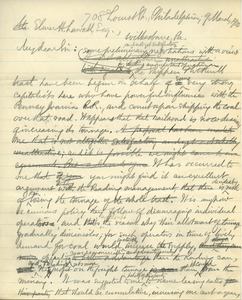 Letter from Benjamin Smith Lyman to Elmer H. Lawall