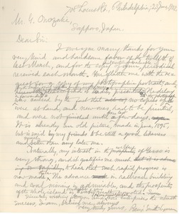 Letter from Benjamin Smith Lyman to G. Onozaki