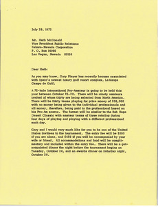 Letter from Mark H. McCormack to Herb McDonald