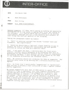 Memorandum from Phil Pilley to Mark H. McCormack