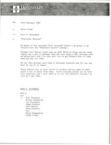 Memorandum from Mark H. McCormack to Barry Frank