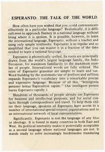 Esperanto: the talk of the world