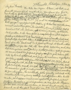 Letter from Benjamin Smith Lyman to Frank Lyman