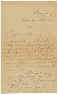 Letter from Frank F. Newth to Letitia Crane