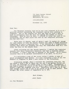 Letter from Philip A. Kumin to Rae Unzicker