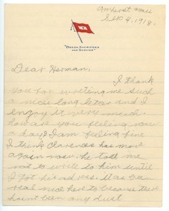 Letter from Perlia F. Scott to Herman B. Nash