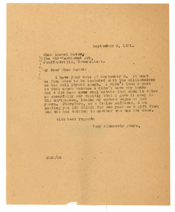 Letter from W. E. B. Du Bois to Isabel Eaton