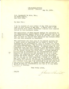 Letter from J. Monroe Hewlett to W. E. B. Du Bois