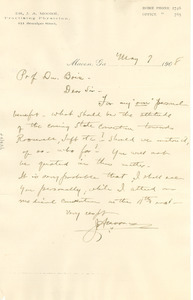 Letter from J. A. Moore to W. E. B. Du Bois