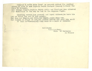 Statement of E. T. Banks