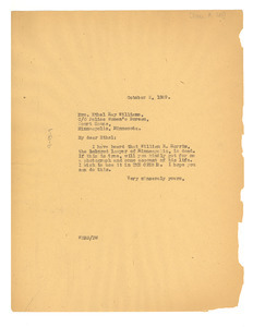 Letter from W. E. B. Du Bois to Ethel Ray Williams