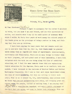 Letter from Joanna P. Moore to W. E. B. Du Bois