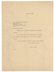 Letter from W. E. B. Du Bois to Alton Adams