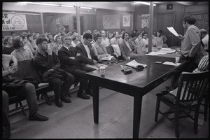 Student Mobilization Committee to End the War in Vietnam meeting against SDS violence: view of audience