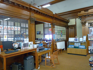 Wheeler Memorial Library, Orange, Mass.: interior view