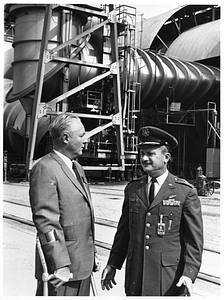 Mayor John F. Collins with unidentified military officer