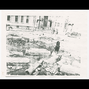 Photocopy of photograph of empty lot