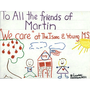 Card from Isaac E. Young Middle School (New Rochelle, New York)
