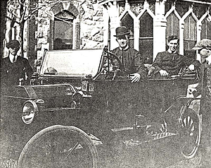 Early auto at St. John's Prep with brothers and students