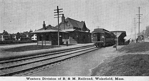 Western division of B & M. Railroad, Wakefield, Mass.