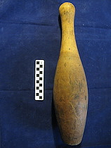 Wooden Bowling Pin from the Nathaniel Allen House