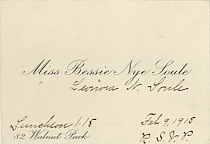 Bessie Nye Soule visiting card