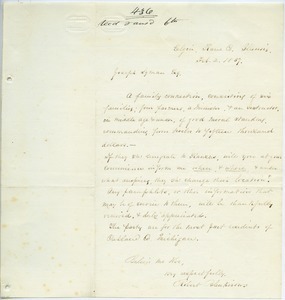 Letter from Robert Bleutirow to Joseph Lyman