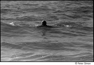 Jungle Beach: Ram Dass bobbing in the ocean