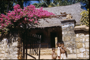 Children outside a house in Chennai