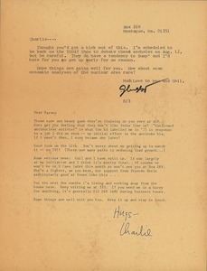 Letter from Charles Komanoff to Harvey Wasserman
