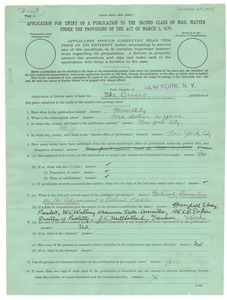 Crisis Magazine Application for Second Class Mail Status